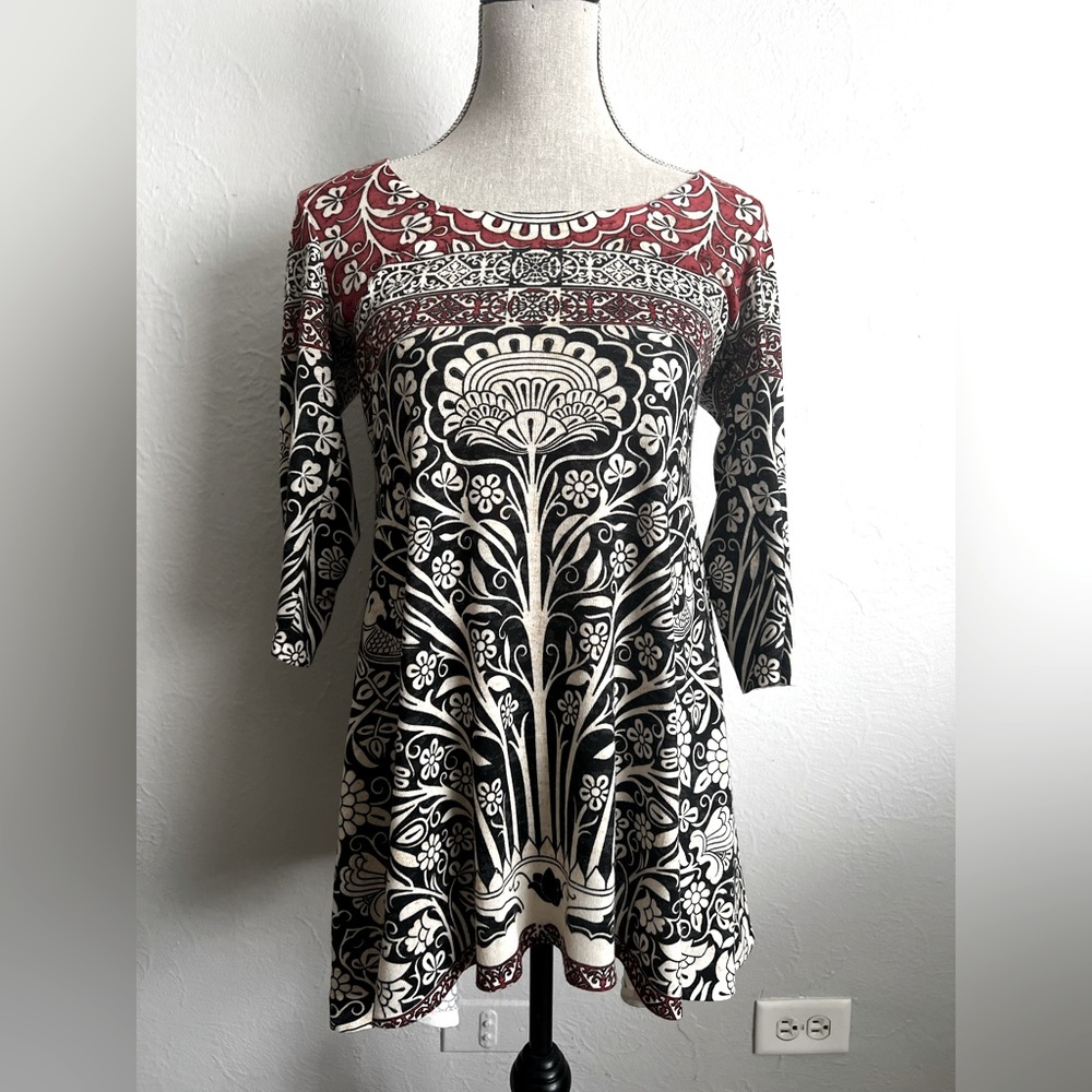 Anna Design Multi Color Tunic Size Small